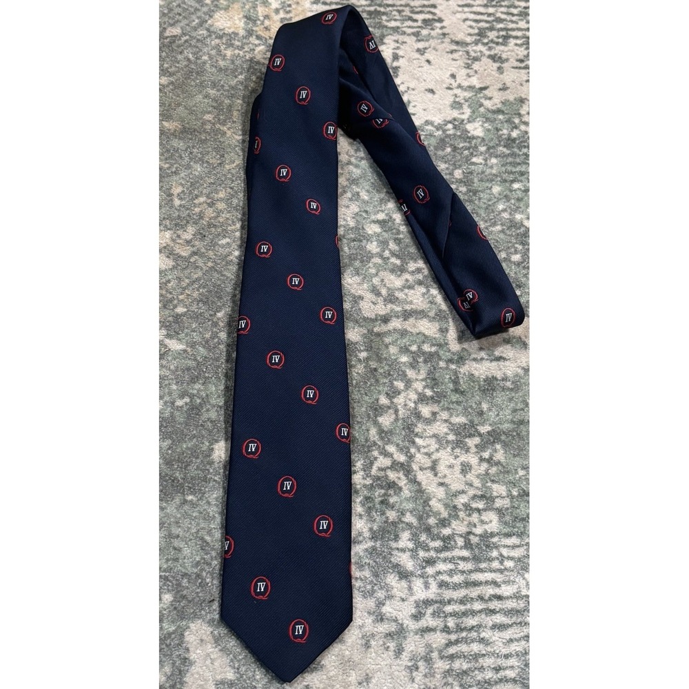 Vintage Charing Cross Necktie "IV" repeated Monogram